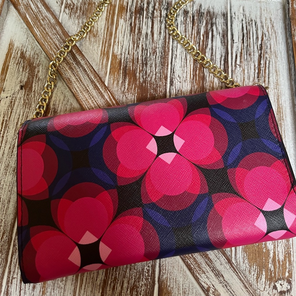 TRINA TURK pink flower chain wallet - Picture 8 of 11